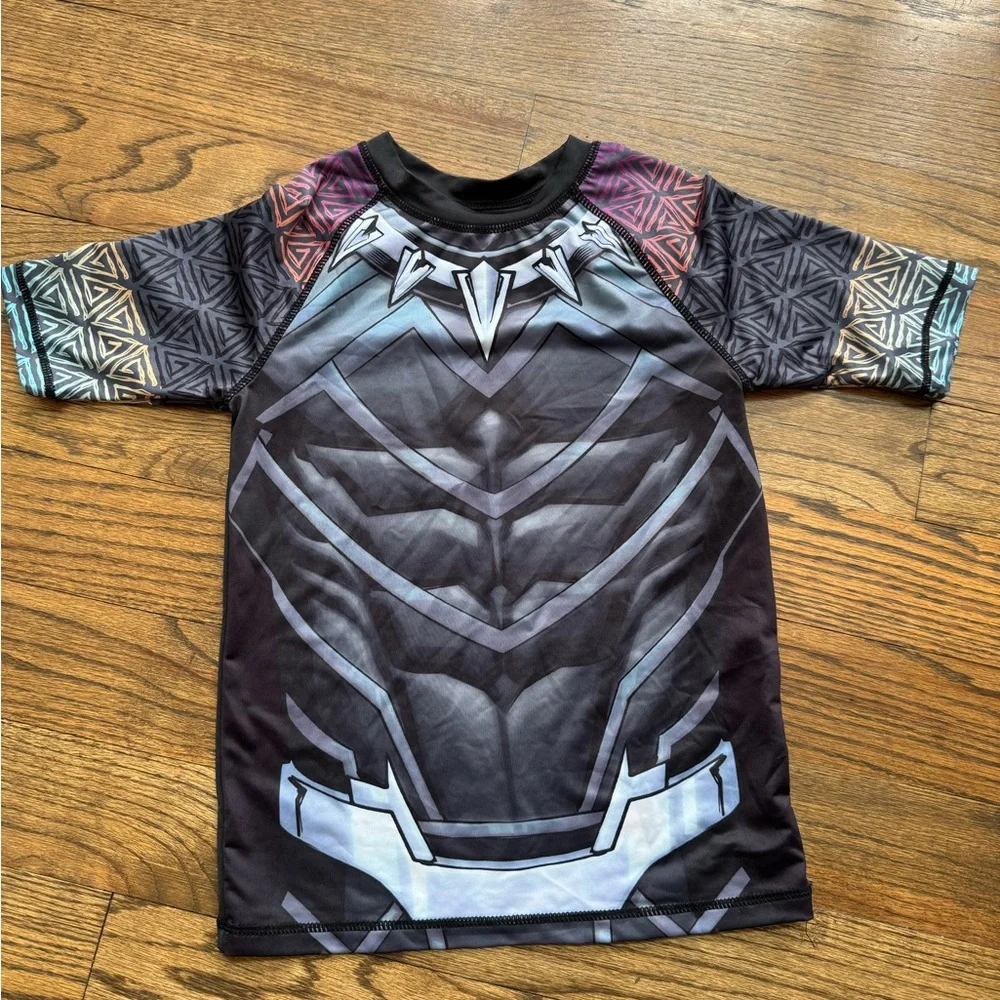 Marvel Avengers Black Panther Youth Rash Guard Shirt NWOT | Isaac Morris Size S